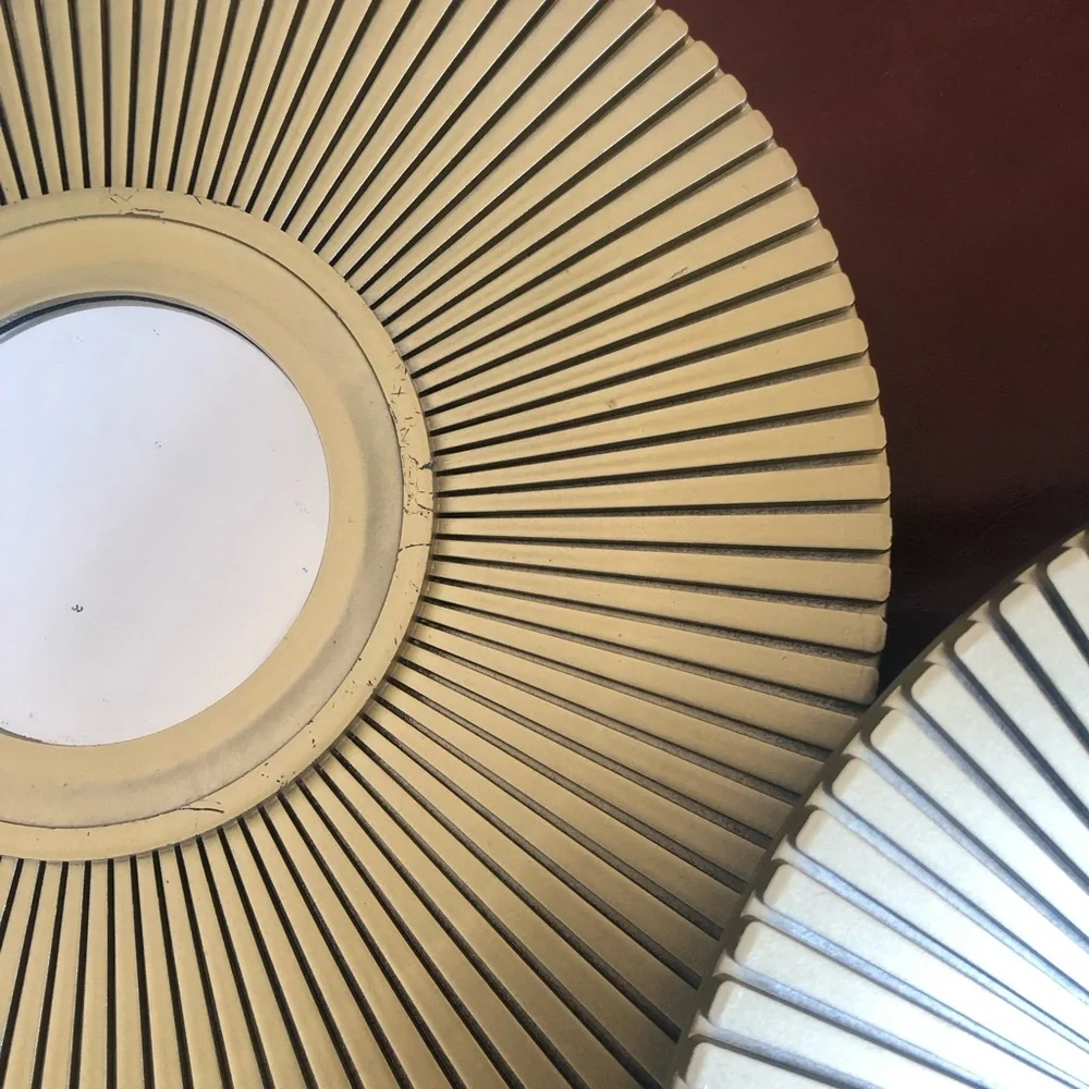 Gold Sunburst Wall Mirrors Set